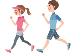 go runningのイラスト